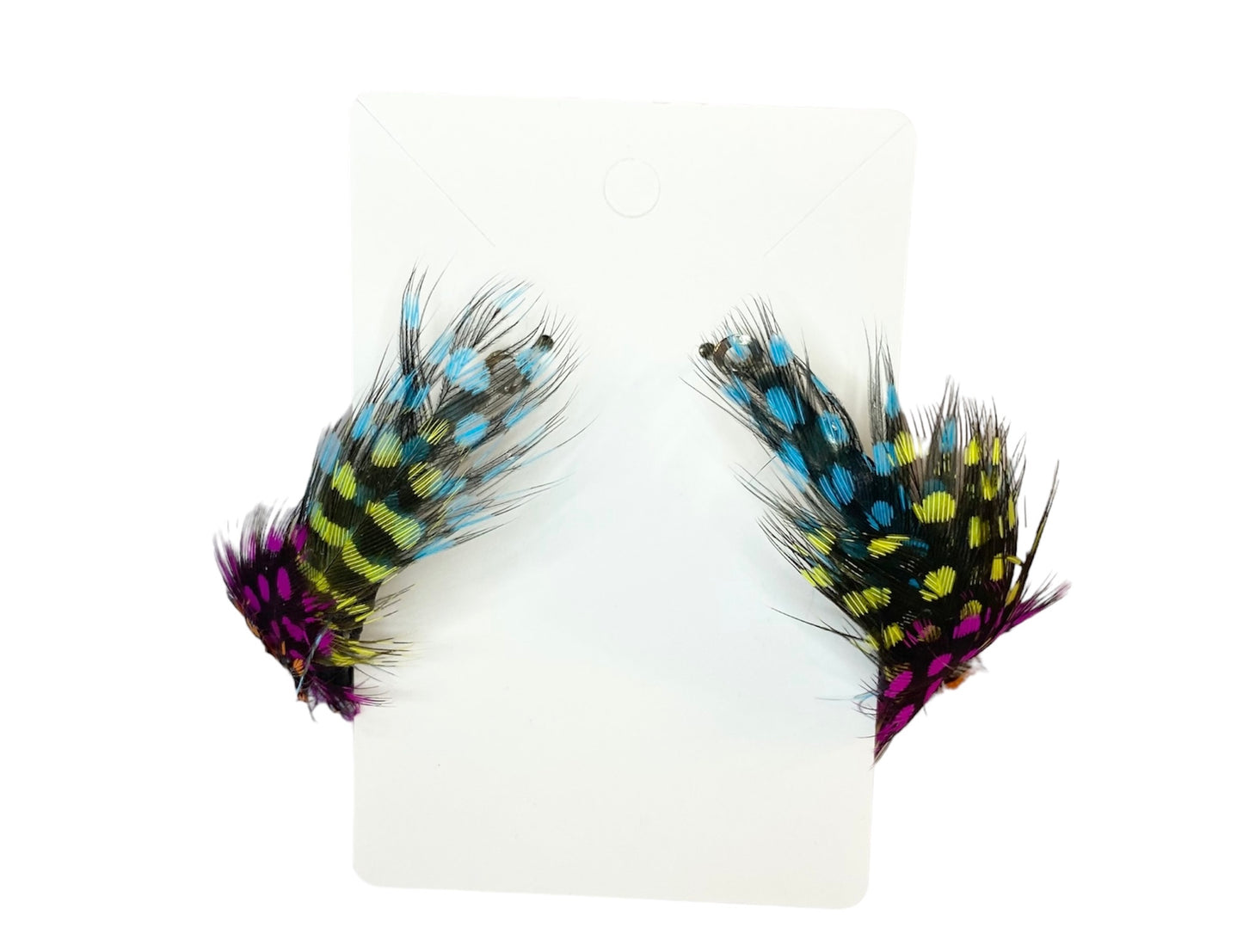 Multicolor Feather Earrings