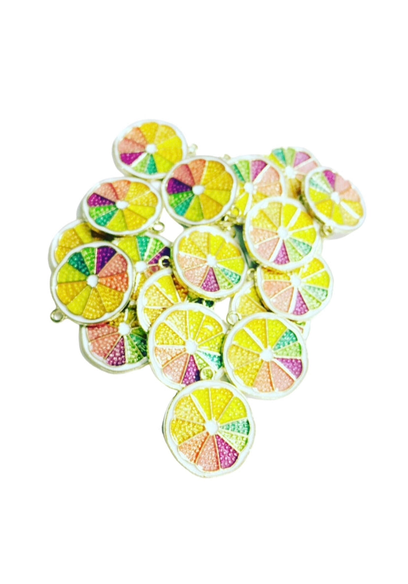 Rainbow Fruit Slice Charms and Pendants