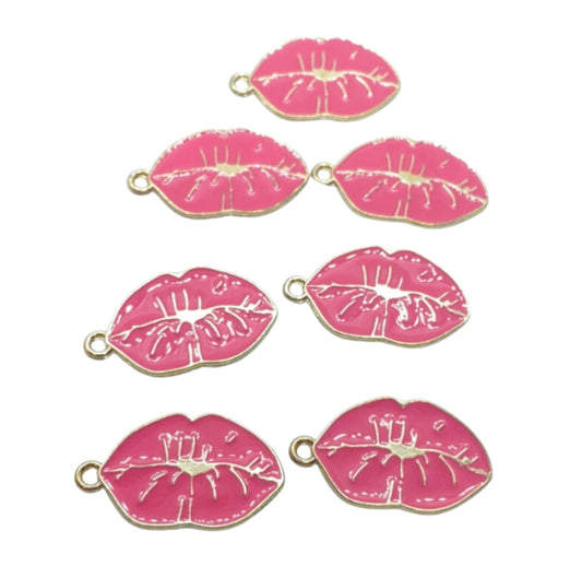 Pink Lips Charms