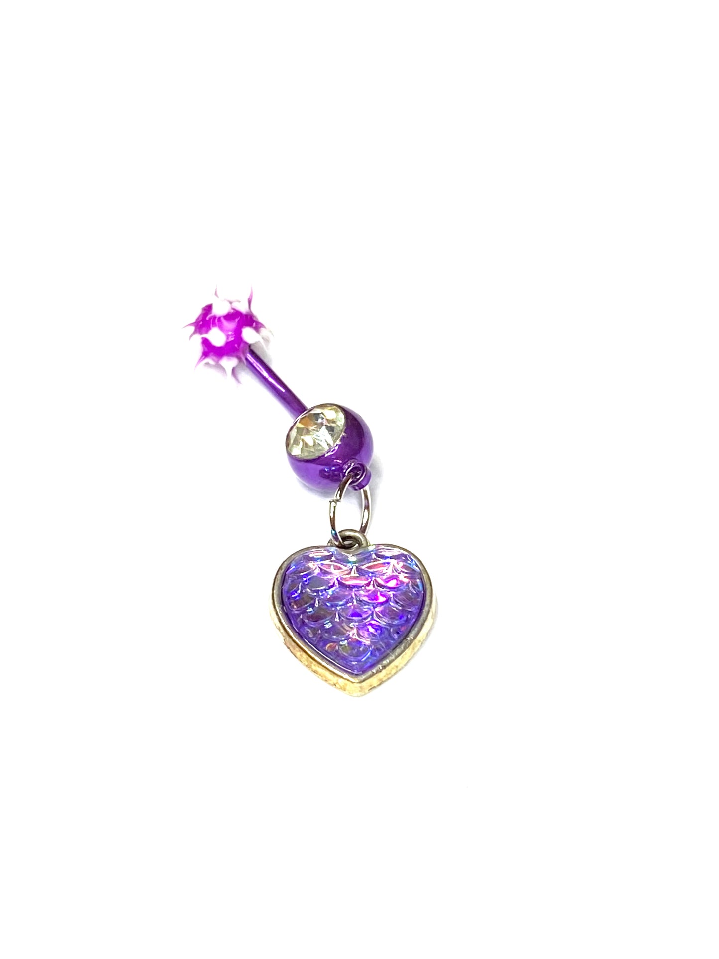 Iridescent Purple Heart Belly Ding