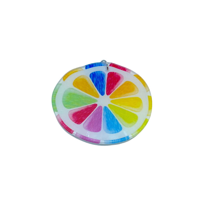 Rainbow Fruit Slice Charms and Pendants