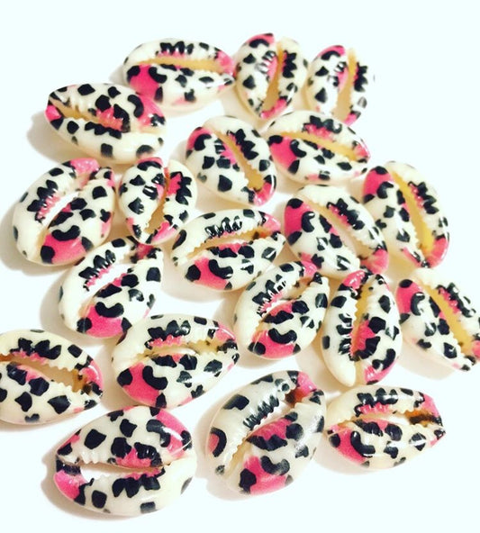 Animal Print Conch Shell Beads